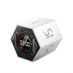 TICK TIME Pomodoro Timer Cube – Rechargeable Magnetic Productivity Timer with Presets, Countdown & Stopwatch for Study, Work & ADHD