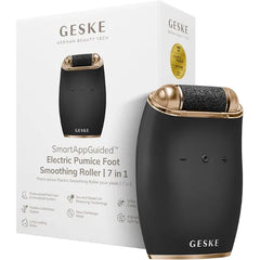 GESKE Electric Pumice Foot Smoothing Roller 7 in 1 Electric Foot File & Exfoliator Long Lasting Pumice Stone for Smooth Feet Advanced Callus Removal Ideal for Your Pedicure Set
