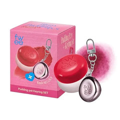 fwee Blurry Pudding Pot + Keychain SET Airbrushed Blush & Lip, Buildable Pigment, Long lasting, Lightweight, Easy to Blend, Natural Soft Matte Finish Makeup  Baddie