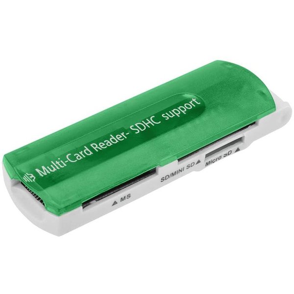 Green Extreme Memory Card Reader Portable 4 In 1 Multi (GXCR100)