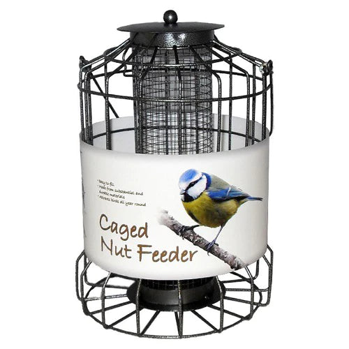Green Jem Caged Wild Bird Nut Feeder Premium Quality and Protection