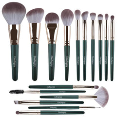 Daubigny 16-Piece Professional Makeup Brush Set | Premium Synthetic Collection for Foundation, Powder, and Eyeshadow
