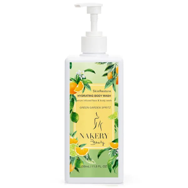Nakery SkinRestore Hydrating Face & Body Wash with Hyaluronic Acid - Body Wash for Sensitive Skin - Foaming Face Wash & Oil Cleanser for Women, Sulfate Free & Cruelty Free - 350ml