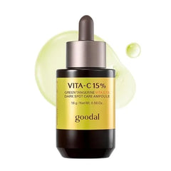 GOODAL Green Tangerine Vita C Niacinamide 10 Toning Ampoule Facial Serum for Natural Glow, Daily Use, Pore Minimizer for Face, Hydrating, Korean Skincare, K Beauty