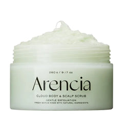 Arencia Fresh Cloud Sea Salt Body & Scalp Scrub - Gentle Exfoliation for Softer, Refreshed Skin and Scalp, Korean Skin Care