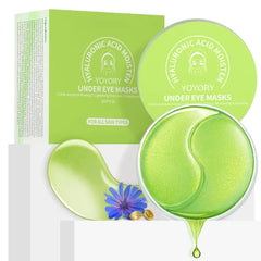 YOYORY Collagen Under Eye Patches - Targeted Treatment for Dark Circles, Puffiness & Wrinkles - Infused with Hyaluronic Acid & Peptides - Vegan Eye Mask for Men & Women