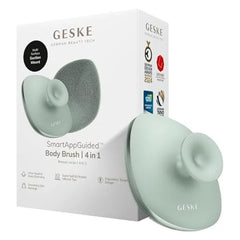 GESKE Body Brush 4 in 1 Design with Metal Ring Cleansing Brush for the Entire Body Professional Deep Cleaning Soft Silicone Bristles Ergonomic Two Finger Design
