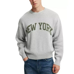 COTTON ON Men's Heritage Crew Knit Sweater