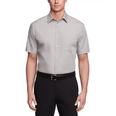 Van Heusen Poplin Solid Short-Sleeve Dress Shirt