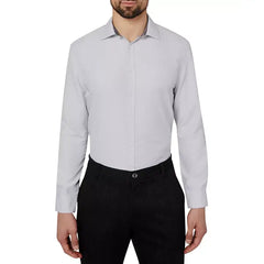 Calabrum Men's Regular Fit Solid Wrinkle Free Performance Dress Shirt