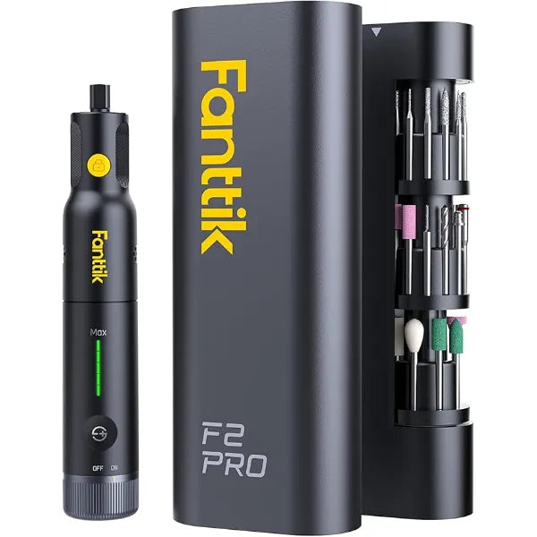 Fanttik F2 PRO Cordless Rotary Tool Kit Strong Magnetic Motor, Revostor Hub, 5 Variable Speed, 25000 RPM, 55 Accessories, for 3D Printed Sanding, Polishing, Drilling, Carving, Cutting DIY Craft