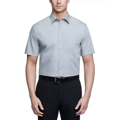 Van Heusen Poplin Solid Short-Sleeve Dress Shirt
