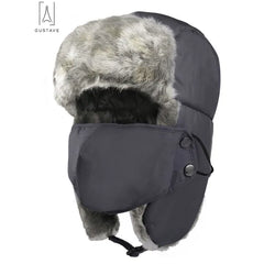 Gustave Winter Trapper Hat – Russian Trooper Ushanka with Ear Flaps & Windproof Ski Cap for Men and Women