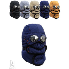 Gustave Winter Trapper Hat with Glasses – Thermal Face Mask, Neck Warmer & Earflaps for Skiing, Hunting & Outdoor Activities