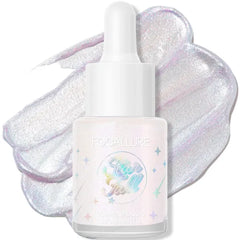 FOCALLURE Starfall Glowing Liquid Highlighter, Shimmering Body Oil, Non-Sticky Shimmer Liquid Luminizer, Non-Greasy, Face & Body Glitter Makeup for Costumes, Cosplay, Rave Festival