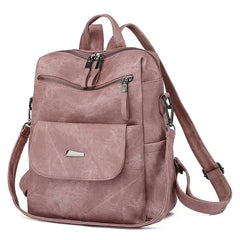 HONGLONG PU Leather Backpack Purse for Women Casual Handbag Ladies Shoulder Bags