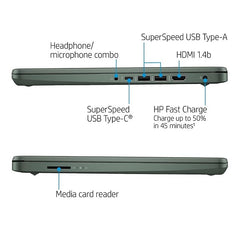 HP 14" HD Display Laptop 14-dq2088wm (Intel Core i5, 8GB RAM DDR4 - 256GB SSD) - Green