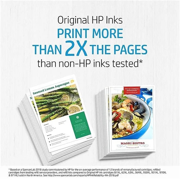 HP 952 XL / 952 (4 PACK) Ink Cartridge (N9K28AN)  - Black / Tri Color
