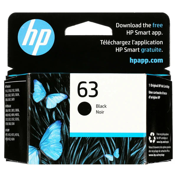 HP 63 Ink cartridge (HEWDTF6U62AN) – Black – DiscountStore