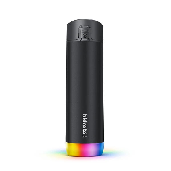 HidrateSpark Pro Steel Smart Water Bottle + Bonus Straw Lid - 21 oz