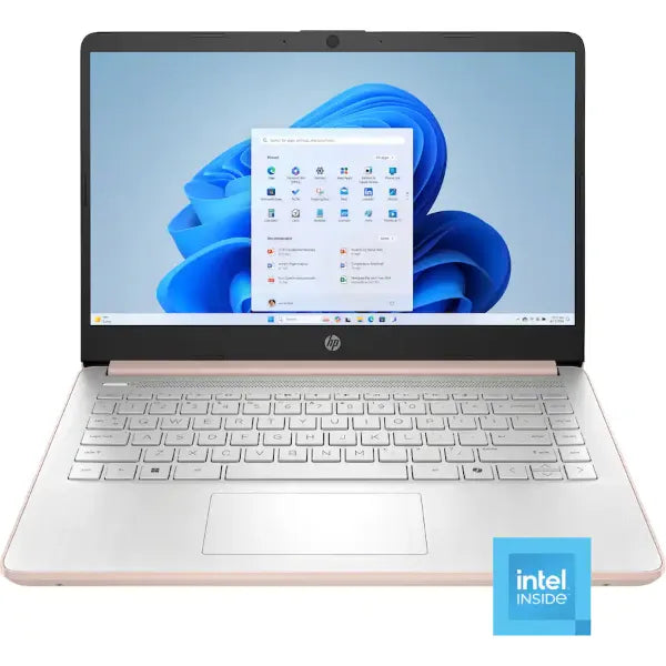 HP 14" Laptop - Intel N150 Processor | 4GB Memory, 128GB UFS - Pale Rose Gold
