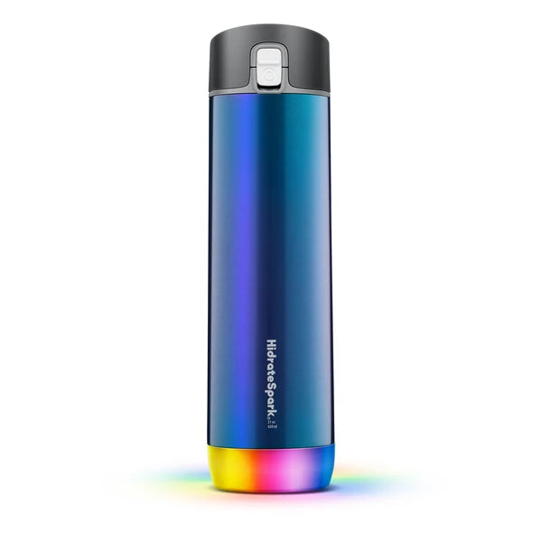HidrateSpark Pro Steel Smart Water Bottle Bonus Straw Lid 21