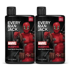 Every Man Jack Spider-Man Body Wash,Plant-based Cleansers & Moisturizers - Free of Parabens, Pthalate, and Dyes and Certified Cruelty Free - 13.5 fl oz (Pack of 2)