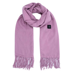 FAKKDUK Heated Scarf for Women & Men - Rechargeable Neck Warmer, Soft Winter Tassel Shawl Wrap for Cold Weather