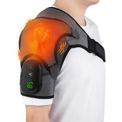 SUWU Electric Shoulder Heating Pads Massager Wrap for Men and Women with 3 Heating Setting, Left Right Shoulder Massage