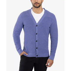 X-Ray Men's Basic Ribbed Cardigan