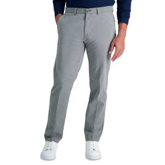 Haggar Men’s Iron Free Premium Khaki Straight-Fit Flat-Front Pant