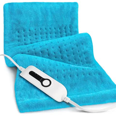COWIN Double-Sided Heating Pad 12"x24" – 3 Heat Settings for Neck, Shoulders, and Full-Body Relief - Light Blue