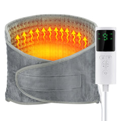 Dearbeauty Electric Heating Pad – 12'' x 24'' Weighted Heat Massaging Pad, 10 Heat Settings, 3 Timer Options, Auto Shut-Off - Light / Gray