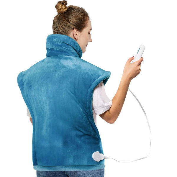 kibhous Heating Pad for Back, Neck, and Shoulders – 24" x 33" Heating Vest with 6 Adjustable Heat Levels, Fast Heating, & Auto Shut-Off
