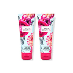 Bath & Body Works Ultimate Hydration Body Cream 8 fl oz (Pack of 2) – Golden Eclipse, Hello Beautiful, Strawberry Poundcake – Deep Moisturizing Shea Body Cream for Women