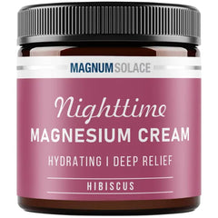 Magnum Solace Magnesium Lotion Nighttime Magnesium Cream Apply to Legs, Arms or Chest Topical Magnesium Chloride USA Made and Safe for Kids