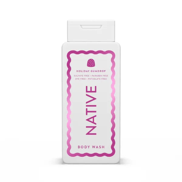 Native Body Wash, Holiday Edition Contains Naturally Derived Ingredients | For Women & Men, Sulfate, Paraben, & Dye Free Leaving Skin Soft and Hydrated - 18 oz