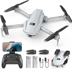 Holy Stone HS130 Drone with 1080P Camera, FPV, One-Key Start/Land, Altitude Hold, 2 Batteries – Grey