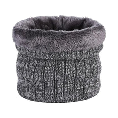 Holzlrgus Winter Scarf Neck Warmer Gaiter, Fleece Knit Windproof Cold Weather Tube Scarf for Men & Women