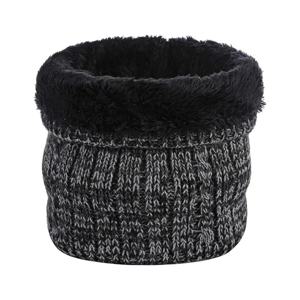 Holzlrgus Winter Scarf Neck Warmer Gaiter, Fleece Knit Windproof Cold Weather Tube Scarf for Men & Women