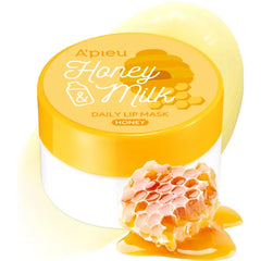 A'PIEU Honey & Milk Daily Lip Mask - Nourishing Overnight Korean Lip Treatment with Honey, Propolis & Royal Jelly for Soft, Hydrated Lips