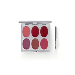 Jerome Alexander New Again Lipstick Palette & Retractable Brush, 6 Hot Poured, Buildable & Blendable Smooth Matte Shades