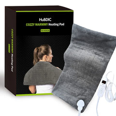 HuBDIC XL Electric Heating Pad 12" x 24" For Back Pain & Cramps Relief, 10 Heat Settings with Auto Shut Off