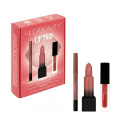 Huda Beauty Ultimate Lip Trio Rendez-vous Power Bullet Matte Lipstick Icon Liquid Matte Countour 2.0 Pencil Rusty Pink