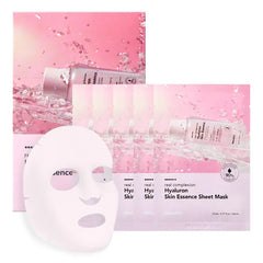 Hanskin Hyaluron Glow Sheet Mask Korean Hydrating Face Mask with Hyaluronic Acid, Rosehip Extract & Madecassoside for Plump, Calm & Dewy Skin Moisturizing Glass Skin Serum Mask 10EA