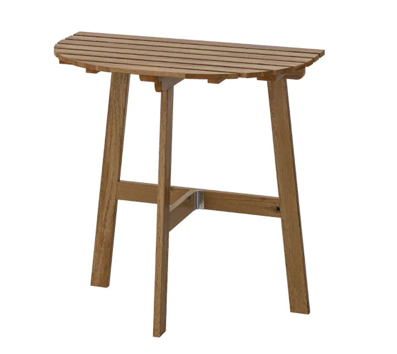 IKEA ASKHOLMEN Outdoor Folding Wall Table 70x44 cm Stained Light Brown