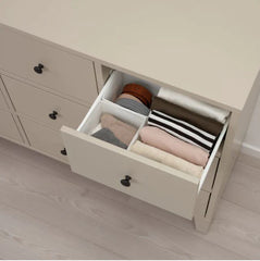 IKEA BRYGGJA Chest of 9 Drawers Beige 118x92cm Stylish Storage
