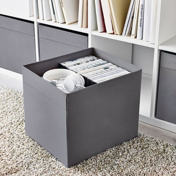 IKEA DRONA Storage Box Dimensions 33x38x33 cm Dark Grey Discount Store