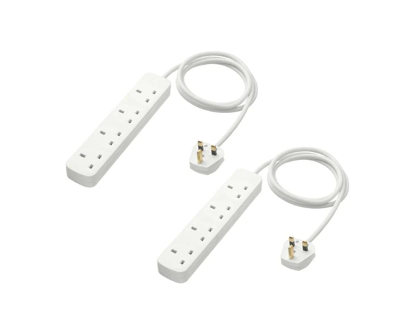 IKEA KOPPLA 4-Way Earthed Socket, Pack of 2 - White