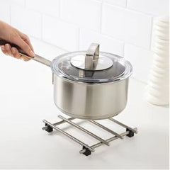 IKEA LAMPLIG Pot Stand - Stainless Steel - 18×18 cm: Stylish and Practical Kitchen Essential
